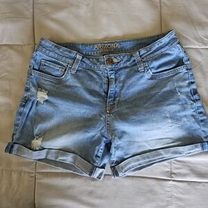 Arizona Jean Co. Distressed Denim Shorts - Women's Size 11
